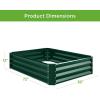 imageBest Choice Products 6x3x1ft Outdoor Metal Raised Garden Bed Box Vegetable Planter for Vegetables Flowers Herbs and Succulents  Dark GreenDark Green