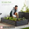 imageBest Choice Products 6x3x1ft Outdoor Metal Raised Garden Bed Box Vegetable Planter for Vegetables Flowers Herbs and Succulents  Dark GreenDark Green