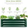 imageBest Choice Products 6x3x1ft Outdoor Metal Raised Garden Bed Box Vegetable Planter for Vegetables Flowers Herbs and Succulents  Dark GreenDark Green