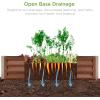 imageBest Choice Products 6x3x1ft Outdoor Metal Raised Garden Bed Box Vegetable Planter for Vegetables Flowers Herbs and Succulents  Dark GreenWood Grain