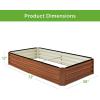 imageBest Choice Products 6x3x1ft Outdoor Metal Raised Garden Bed Box Vegetable Planter for Vegetables Flowers Herbs and Succulents  Dark GreenWood Grain