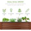 imageBest Choice Products 6x3x1ft Outdoor Metal Raised Garden Bed Box Vegetable Planter for Vegetables Flowers Herbs and Succulents  Dark GreenWood Grain