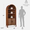 imageBest Choice Products 72in Tall Arched Pantry Cabinet wDoors 5Tier Bookshelf Armoire Hutch Bookcase Storage Cabinet wAdjustable Shelves  Black OakWalnut