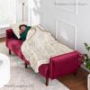 imageBest Choice Products 77quot Mid Century Modern Velvet Loveseat Sofa Couch Convertible Sofa Sleeper Bed wReal Wood Removable Armrest  PlumVelvet  Mocha Brown