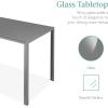 imageBest Choice Products 7Piece Glass Dining Set Modern Kitchen Table Furniture for Dining Room Dinette Compact SpaceSaving wGlass Tabletop 6 Upholstered PU Chairs Metal Steel Frame  BlackGrey