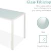 imageBest Choice Products 7Piece Glass Dining Set Modern Kitchen Table Furniture for Dining Room Dinette Compact SpaceSaving wGlass Tabletop 6 Upholstered PU Chairs Metal Steel Frame  BlackWhite