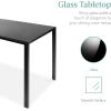 imageBest Choice Products 7Piece Glass Dining Set Modern Kitchen Table Furniture for Dining Room Dinette Compact SpaceSaving wGlass Tabletop 6 Upholstered PU Chairs Metal Steel Frame  BlackBlack