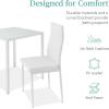 imageBest Choice Products 7Piece Glass Dining Set Modern Kitchen Table Furniture for Dining Room Dinette Compact SpaceSaving wGlass Tabletop 6 Upholstered PU Chairs Metal Steel Frame  BlackWhite