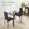 imageBest Choice Products 7Piece Glass Dining Set Modern Kitchen Table Furniture for Dining Room Dinette Compact SpaceSaving wGlass Tabletop 6 Upholstered PU Chairs Metal Steel Frame  BlackBlack