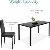 imageBest Choice Products 7Piece Glass Dining Set Modern Kitchen Table Furniture for Dining Room Dinette Compact SpaceSaving wGlass Tabletop 6 Upholstered PU Chairs Metal Steel Frame  BlackBlack