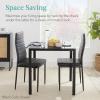 imageBest Choice Products 7Piece Glass Dining Set Modern Kitchen Table Furniture for Dining Room Dinette Compact SpaceSaving wGlass Tabletop 6 Upholstered PU Chairs Metal Steel Frame  BlackWhite