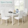 imageBest Choice Products 7Piece Glass Dining Set Modern Kitchen Table Furniture for Dining Room Dinette Compact SpaceSaving wGlass Tabletop 6 Upholstered PU Chairs Metal Steel Frame  BlackWhite