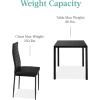 imageBest Choice Products 7Piece Glass Dining Set Modern Kitchen Table Furniture for Dining Room Dinette Compact SpaceSaving wGlass Tabletop 6 Upholstered PU Chairs Metal Steel Frame  BlackBlack