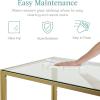 imageBest Choice Products 7Piece Glass Dining Set Modern Kitchen Table Furniture for Dining Room Dinette Compact SpaceSaving wGlass Tabletop 6 Upholstered PU Chairs Metal Steel Frame  BlackIvoryGold