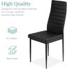 imageBest Choice Products 7Piece Glass Dining Set Modern Kitchen Table Furniture for Dining Room Dinette Compact SpaceSaving wGlass Tabletop 6 Upholstered PU Chairs Metal Steel Frame  BlackBlack