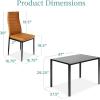 imageBest Choice Products 7Piece Glass Dining Set Modern Kitchen Table Furniture for Dining Room Dinette Compact SpaceSaving wGlass Tabletop 6 Upholstered PU Chairs Metal Steel Frame  BlackCamelBlack