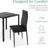 imageBest Choice Products 7Piece Glass Dining Set Modern Kitchen Table Furniture for Dining Room Dinette Compact SpaceSaving wGlass Tabletop 6 Upholstered PU Chairs Metal Steel Frame  BlackBlack