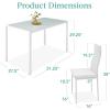 imageBest Choice Products 7Piece Glass Dining Set Modern Kitchen Table Furniture for Dining Room Dinette Compact SpaceSaving wGlass Tabletop 6 Upholstered PU Chairs Metal Steel Frame  BlackWhite