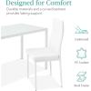 imageBest Choice Products 7Piece Glass Dining Set Modern Kitchen Table Furniture for Dining Room Dinette Compact SpaceSaving wGlass Tabletop 6 Upholstered PU Chairs Metal Steel Frame  BlackWhite