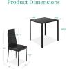 imageBest Choice Products 7Piece Glass Dining Set Modern Kitchen Table Furniture for Dining Room Dinette Compact SpaceSaving wGlass Tabletop 6 Upholstered PU Chairs Metal Steel Frame  BlackBlack