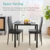 imageBest Choice Products 7Piece Glass Dining Set Modern Kitchen Table Furniture for Dining Room Dinette Compact SpaceSaving wGlass Tabletop 6 Upholstered PU Chairs Metal Steel Frame  BlackBlack