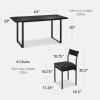imageBest Choice Products 7Piece Modern Dining Room Set Kitchen Table Set Dining Table w 6 Chairs Upholstered Cushions Solid Metal Frame Curved Backrest  BlackIvoryBlackBlack