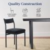 imageBest Choice Products 7Piece Modern Dining Room Set Kitchen Table Set Dining Table w 6 Chairs Upholstered Cushions Solid Metal Frame Curved Backrest  BlackIvoryBlackBlack