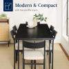 imageBest Choice Products 7Piece Modern Dining Room Set Kitchen Table Set Dining Table w 6 Chairs Upholstered Cushions Solid Metal Frame Curved Backrest  BlackIvoryBlackIvory