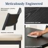 imageBest Choice Products 7Piece Modern Dining Room Set Kitchen Table Set Dining Table w 6 Chairs Upholstered Cushions Solid Metal Frame Curved Backrest  BlackIvoryBlackIvory