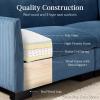 imageBest Choice Products 82in Modular Cloud Pillowtop Loveseat Sofa Deep Seat Sectional Couch wStorage Ottoman Plush Corduroy Fabric Real Wood Frame and Legs  IvoryIvory