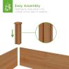 imageBest Choice Products 8x2ft Outdoor Wooden Raised Garden Bed Planter for Vegetables Grass Lawn Yard  NaturalAcorn Brown