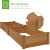 imageBest Choice Products 8x2ft Outdoor Wooden Raised Garden Bed Planter for Vegetables Grass Lawn Yard  NaturalAcorn Brown