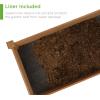 imageBest Choice Products 8x2ft Outdoor Wooden Raised Garden Bed Planter for Vegetables Grass Lawn Yard  NaturalAcorn Brown