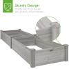imageBest Choice Products 8x2ft Outdoor Wooden Raised Garden Bed Planter for Vegetables Grass Lawn Yard  NaturalGray