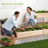 imageBest Choice Products 8x2ft Outdoor Wooden Raised Garden Bed Planter for Vegetables Grass Lawn Yard  NaturalNatural