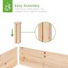 imageBest Choice Products 8x2ft Outdoor Wooden Raised Garden Bed Planter for Vegetables Grass Lawn Yard  NaturalNatural