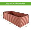 imageBest Choice Products 8x4x2ft Outdoor Metal Raised Garden Bed Deep Root Planter Box for Vegetables Flowers Herbs and Succulents w 478 Gallon Capacity  TerracottaTerracotta