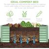 imageBest Choice Products 8x4x2ft Outdoor Metal Raised Garden Bed Deep Root Planter Box for Vegetables Flowers Herbs and Succulents w 478 Gallon Capacity  TerracottaSage Green