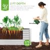 imageBest Choice Products 8x4x2ft Outdoor Metal Raised Garden Bed Deep Root Planter Box for Vegetables Flowers Herbs and Succulents w 478 Gallon Capacity  TerracottaGalvanized