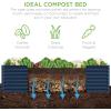 imageBest Choice Products 8x4x2ft Outdoor Metal Raised Garden Bed Deep Root Planter Box for Vegetables Flowers Herbs and Succulents w 478 Gallon Capacity  TerracottaNavy