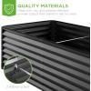 imageBest Choice Products 8x4x2ft Outdoor Metal Raised Garden Bed Deep Root Planter Box for Vegetables Flowers Herbs and Succulents w 478 Gallon Capacity  TerracottaGray