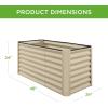 imageBest Choice Products 8x4x2ft Outdoor Metal Raised Garden Bed Deep Root Planter Box for Vegetables Flowers Herbs and Succulents w 478 Gallon Capacity  TerracottaBeige