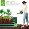 imageBest Choice Products 8x4x2ft Outdoor Metal Raised Garden Bed Deep Root Planter Box for Vegetables Flowers Herbs and Succulents w 478 Gallon Capacity  TerracottaDark Green