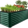 imageBest Choice Products 8x4x2ft Outdoor Metal Raised Garden Bed Deep Root Planter Box for Vegetables Flowers Herbs and Succulents w 478 Gallon Capacity  TerracottaDark Green