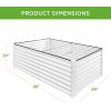 imageBest Choice Products 8x4x2ft Outdoor Metal Raised Garden Bed Deep Root Planter Box for Vegetables Flowers Herbs and Succulents w 478 Gallon Capacity  TerracottaWhite