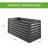 imageBest Choice Products 8x4x2ft Outdoor Metal Raised Garden Bed Deep Root Planter Box for Vegetables Flowers Herbs and Succulents w 478 Gallon Capacity  TerracottaGray