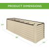 imageBest Choice Products 8x4x2ft Outdoor Metal Raised Garden Bed Deep Root Planter Box for Vegetables Flowers Herbs and Succulents w 478 Gallon Capacity  TerracottaBeige