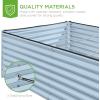 imageBest Choice Products 8x4x2ft Outdoor Metal Raised Garden Bed Deep Root Planter Box for Vegetables Flowers Herbs and Succulents w 478 Gallon Capacity  TerracottaMist Blue