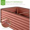 imageBest Choice Products 8x4x2ft Outdoor Metal Raised Garden Bed Deep Root Planter Box for Vegetables Flowers Herbs and Succulents w 478 Gallon Capacity  TerracottaTerracotta