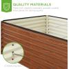 imageBest Choice Products 8x4x2ft Outdoor Metal Raised Garden Bed Deep Root Planter Box for Vegetables Flowers Herbs and Succulents w 478 Gallon Capacity  TerracottaWood Grain